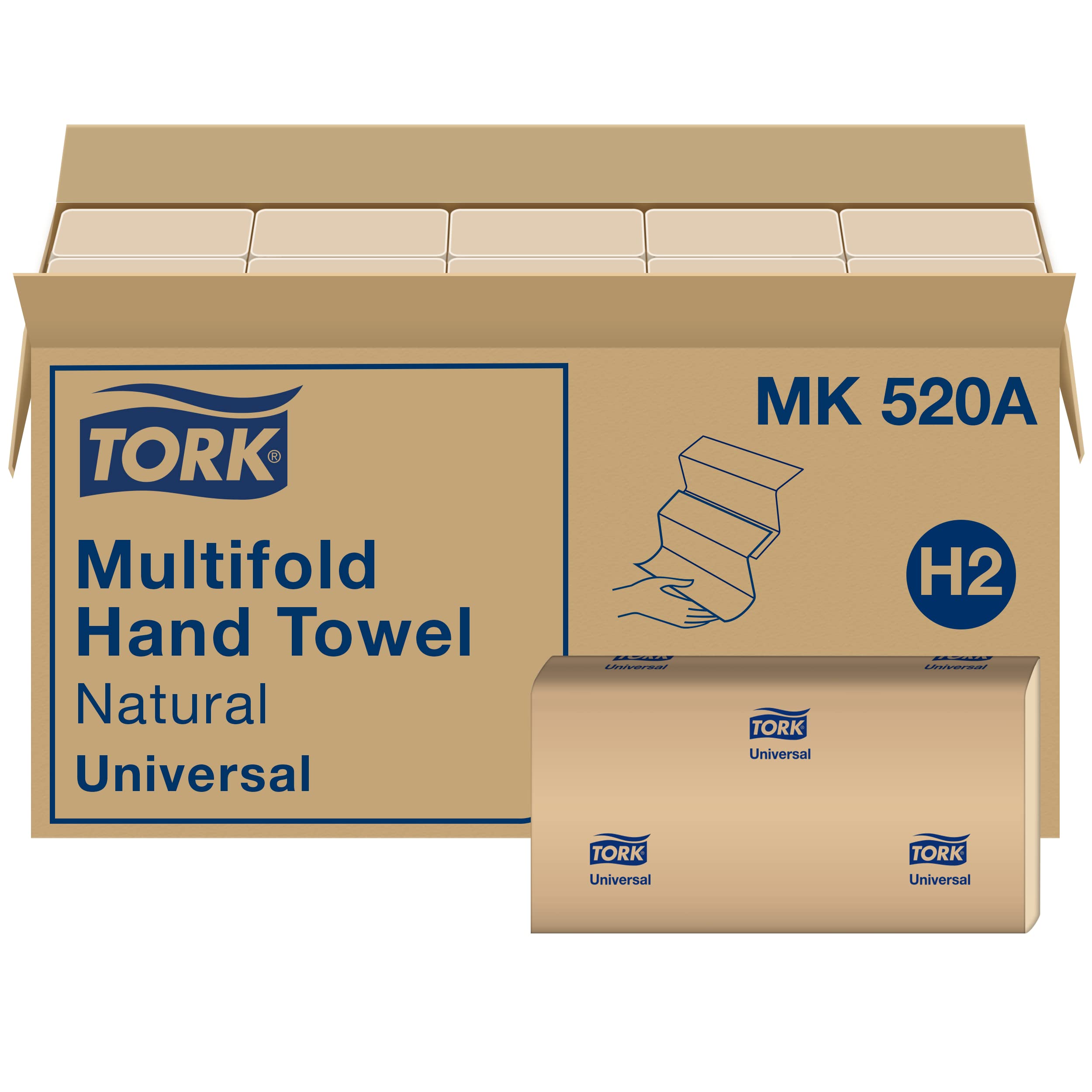  Tork Multifold Hand Towel Natural 100% Recycled FSC Certified H2 Dispensers Compatible Green Seal ECOLOGO
| Tork Multif