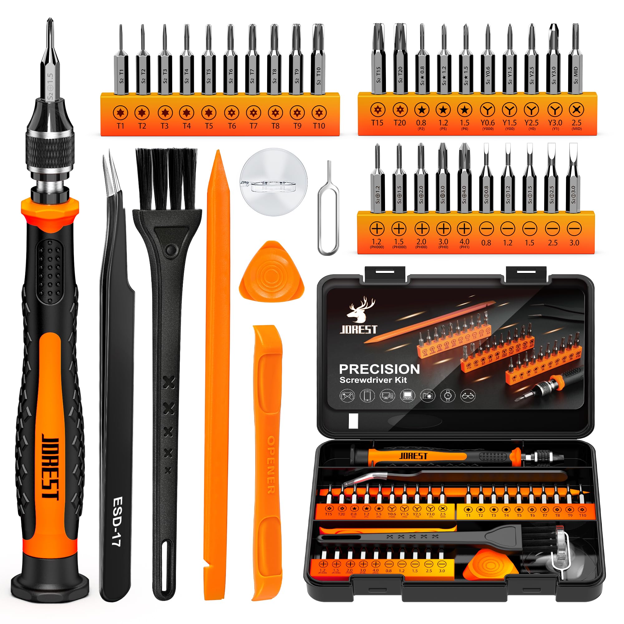 Jorest 38Pcs Small Precision Screwdriver Set for Macbook, Computer, Laptop